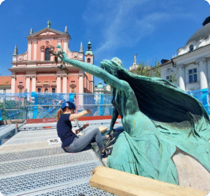 project-coordinator Prešeren Monument in Ljubljana, Slovenia
